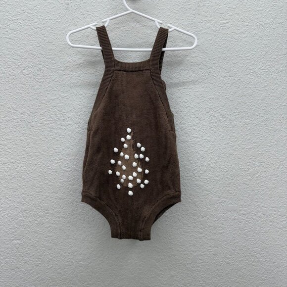 Mar Mar Copenhagen Rova Fallow Deer Brown Knit Romper Hat Set Infant 1 Year NEW - Picture 5 of 5